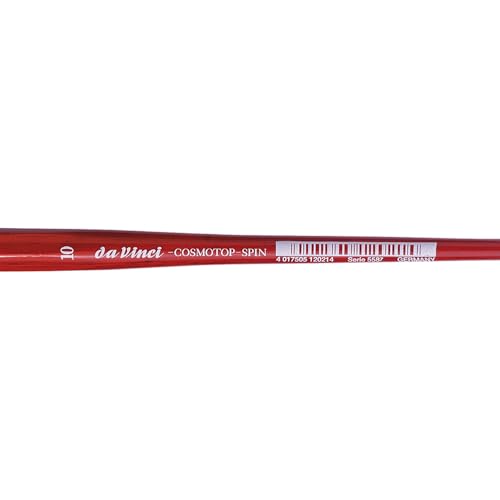 da Vinci Watercolor Series 5587 CosmoTop Spin Paint Brush, Slant Liner Synthetic with Red Handle, Size 10 (5587-10) - size: Size 10, style: Slant Liner