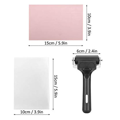 Complete Rubber Carving Kit, Ink Even Brayer Roller Set, Multi Blade Carving Tools Set, for Handmade Stamp Production Student Art Creation DIY