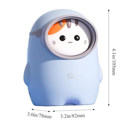 M&G Electric Pencil Sharpener, Portable Pencil Sharpener Cute Cat Design Battery/USB Dual Power Operated Sharpener for Pencils Kids Students Home Classroom School Office - color: Blue