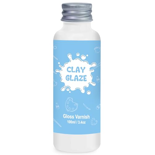 100ml Air Dry Clay Glaze, Air Dry Clay Varnish Can Not Only Used to Prevent Clay Cracking, Scratches, and Wear, It Can Also Having a Gloss Glaze Effect (Gloss) - size: A1-100ml-gloss