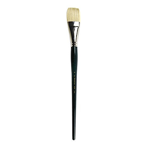 Princeton Ashley Flat Brush, Natural, Long Handle, Size 16, 1 Count - color: Blue Green Flat, size: Size 16