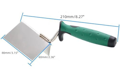 2 PCS Drywall Corner Hand Tool Set, Stainless Steel Sheetrock External Corner Trowel & Internal Corner Trowel Building Products,3.15'' & 2.36'' Outside Corner Knife and Inside Corner Knife.