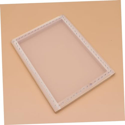 Uonlytech 1Set Silk Screen Printing Complete DIY Kit with Frame Squeegee Scraper Inkjet Transparency Film and Mask Tape for Craft Projects and Pattern Transfer