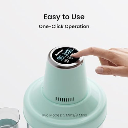 Resiners Resin Bubble Remover, Quickly Remove Bubble Within 9 Mins, 95kPa Vacuum Degassing Chamber, Airless Bubble Removing Machine for Epoxy, UV Resin Casting, Silicone Mold, Jewelry Making - color: Mint Green