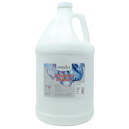 Handy Art Acrylic Pouring Medium, 128 oz Gallon Bottle, Clear Gloss Finish | High Flow Paint Pouring Medium with Smooth & Fluid Consistency, Economical Size, Certified Safe & AP Non-Toxic, Made in USA - color: Pouring Medium, size: Gallon