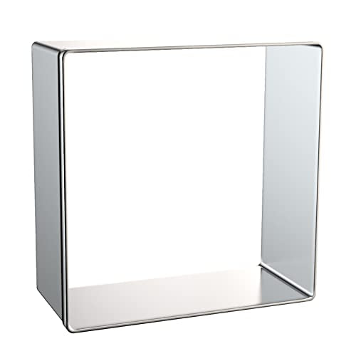 Square Cookie Cutter Set Large - 5 Inch, 4 Inch, 3 Inch, 2 Inch - Geometric Frame Plaque Cookie Cutters Shapes Biscuit Molds - Stainless Steel - color: Square