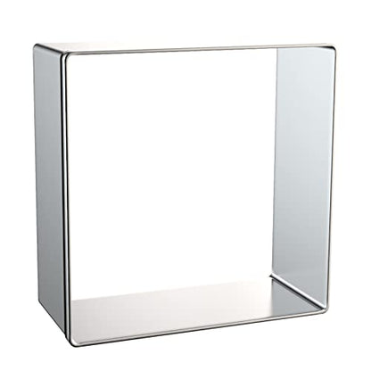 Square Cookie Cutter Set Large - 5 Inch, 4 Inch, 3 Inch, 2 Inch - Geometric Frame Plaque Cookie Cutters Shapes Biscuit Molds - Stainless Steel - color: Square