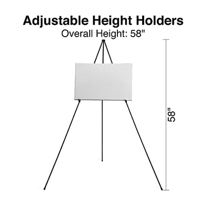 Staples Display Easel, 58-inch, Black Metal, 2/Pack - style: 2 Pack