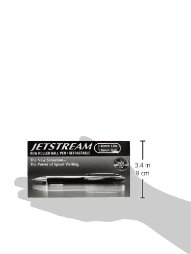 Uni-Ball SXN-210 Jetstream RT Retractable Rollerball Pen Black Ink - Pack of 12 - color: Black, size: 1 Count (Pack of 12)