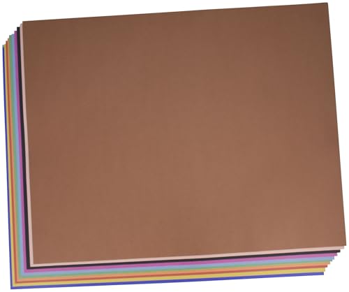 School Smart Railroad Poster Board Paper, 22 x 28 Inches, 4-Ply, Assorted Colors, Pack of 25 - color: Assorted, Standard, size: 4-Ply, Pack of 25