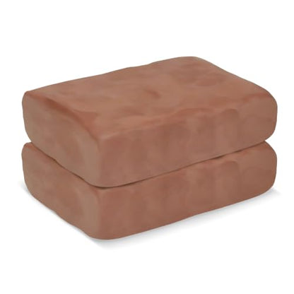 ZEHIQ Air Dry Clay-2.2lb Natural Terracotta Pottery Clay for Craft Projects | Wheel Throwing, Hand Building, Sculpting Molding, No Baking Required, Self-Hardening, Beginners & Professional Artists - color: terracotta