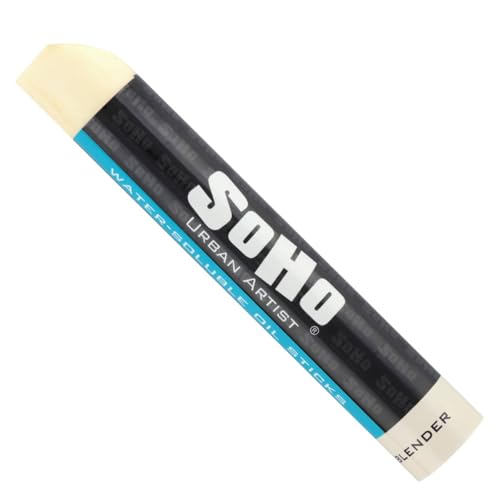 SoHo Urban Artist Water Soluble Oil Sticks for Artists – Colorless Blender Oil Paint Stick - 37 ml - No Brushes or Solvents Needed, Paint Any Primed Surface, Water Clean-Up, Non-Toxic, 4.8 x 0.78 - color: Colorless Blender