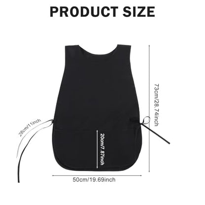 Tucnoeu Unisex Cobbler Apron with 2 Pockets, Adjustable Water & Oil Resistant Apron Art Smock for Work Kitchen Cooking