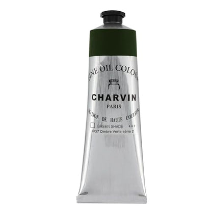 Charvin Professional Artist Quality Oil Paints, Natural Color Themed Hues, Green Shade 150 ml - color: Green Shadow
