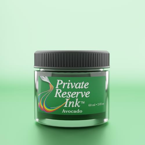 Private Reserve Premium Fountain Pen Ink, 60ml Bottle, Avocado | Premium fountain pen ink with smooth flow, rich color, and reliable everyday writing performance. - color: Avocado