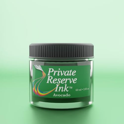Private Reserve Premium Fountain Pen Ink, 60ml Bottle, Avocado | Premium fountain pen ink with smooth flow, rich color, and reliable everyday writing performance. - color: Avocado