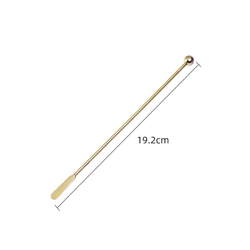 10 pcs Stainless Steel Coffee Beverage Stir Sticks Cocktail Stirrers Drink Swizzle Stick 7.4" Swizzle Stick Picks Tools Gold - color: Gold-10 Pieces