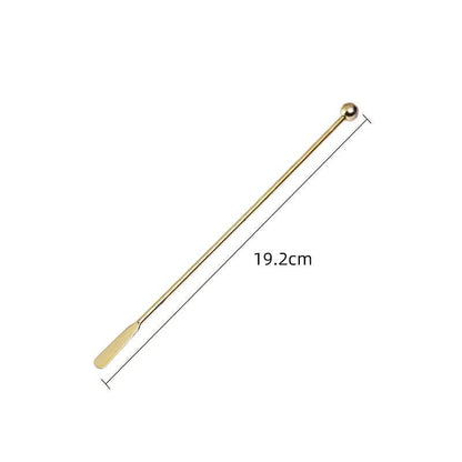 10 pcs Stainless Steel Coffee Beverage Stir Sticks Cocktail Stirrers Drink Swizzle Stick 7.4" Swizzle Stick Picks Tools Gold - color: Gold-10 Pieces