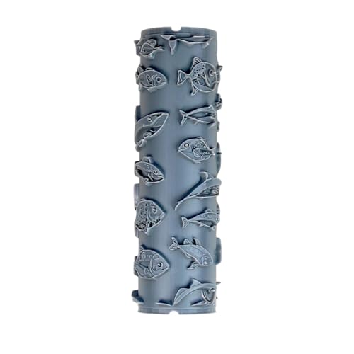Aquatic Mix Clay Texture Roller 4" for Polymer Clay - color: Aquatic Mix Roller