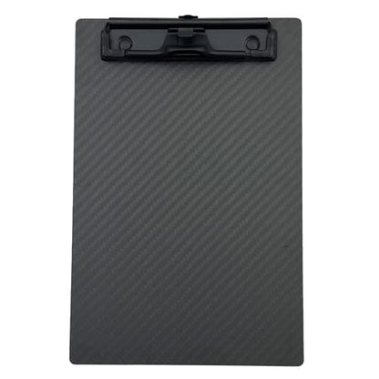 6.1 * 9.3 * 0.06inch A5 Half Letter Small Size Super Hard&Portable Carbon Fiber Clipboard with Hook&Pen Holder,Strong Low Profile Clip,Dry Carbon Clip Board,Writing Board,Note pad - color: Black Clip, size: 6.1*9.3*0.06inch+1Clip