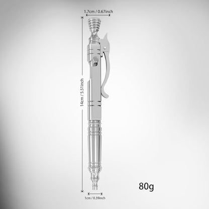 Luxury Bolt Action Pen: Heavy-Duty Stainless Steel EDC Ballpoint Pen with Retractable Mechanism and Pocket Clip - Refillable, Designed for Smooth Writing - style: Business Pen