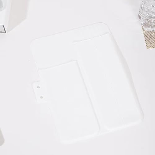 Heat Resistant Silicone Mat Travel Case Portable Travel Mat Cover for Hair Straightener, Flat Iron and Hot Hair Styling Tools (White) - color: White