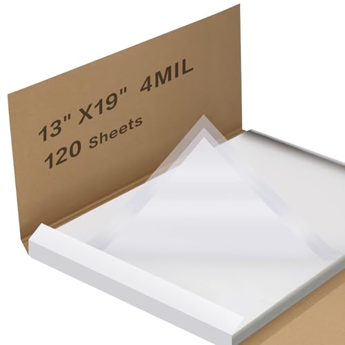 Waterproof Inkjet Transparency Film 13 x 19 Inch, 4 Mil 120 Sheets Professional Grade Printable Transparency Film for Silk Screen Printing, Overhead Projector, Crafts - size: 13''x19'', 4 mil, style: 120 Sheets