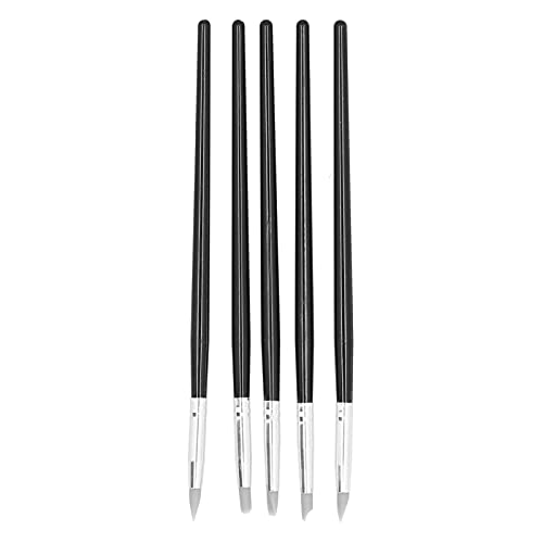 GLOGLOW Clay Sculpting Tools, Silicone Material, 5pcs Flexible Clay Shaping Pens for Oil Painting, Sculpture, and Crafting (S) - color: S