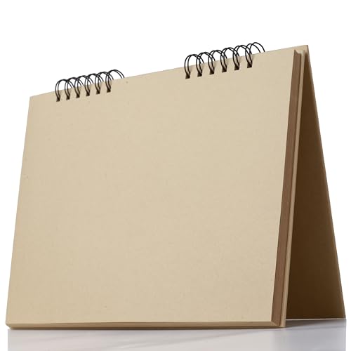 Toned Tan Sketchbook for Artists 9x12 Spiral Bound Mixed Media Paper Pad, 50 Sheets Acid-Free Kraft Hardcover,A4 Brown Tone Sketch Pad for Drawing, Sketching Painting, Family Albums & More - color: A4 Toned Tan Sketchbook