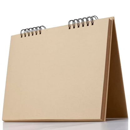 Toned Tan Sketch Book for Artists, 2 Pack 9"x12"Spiral Bound Mixed Media Paper Pad,Hardcover Acid-Free Kraft,A4 Brown Tone Sketch Pad for Drawing, Sketching Painting, Family Albums & More - color: toned tan paper 9x12, 2 pack ﻿