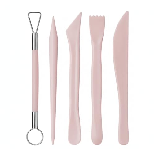 Clay Sculpting Tools Set, 5-Piece Plastic Modeling Kit for Shaping Soft Clay and Resin, Starter Craft Supplies (Set of 5)