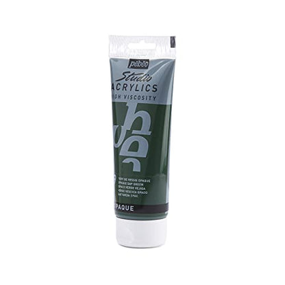 Pebeo - Acrylic Fine Studio Acrylics - Opaque Sap Green - Opaque Sap Green 100ml/3.38oz - color: Sap Green