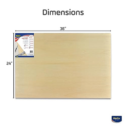 Maped - Helix Wooden Lightweight Drawing Board 24 x 36 Inch - Students and Artists - Sketching Outdoors - Lightweight Portability - Premium All-Wooden Construction, Sanded Basswood, Air-Tite core - size: 24” x 36”, style: Plain Edge