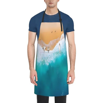 Beach For Waterproof Adjustable Adult Apron With Pockets For Men And Women Cooking, Painting