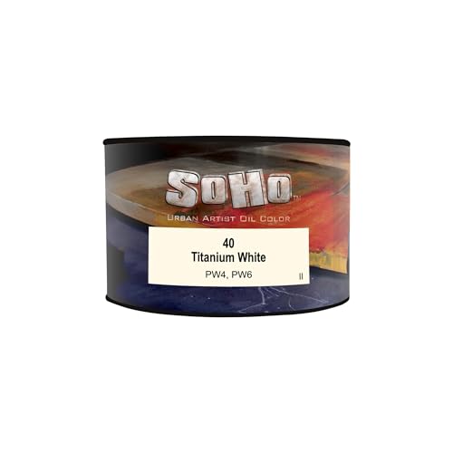Soho Urban Artist Oil Paint - Titanium White, 430 ml Can - Best Valued Oil Colors for Painting, Excellent Pigment Load - color: Titanium White, size: 14.54 Fl Oz (Pack of 1)
