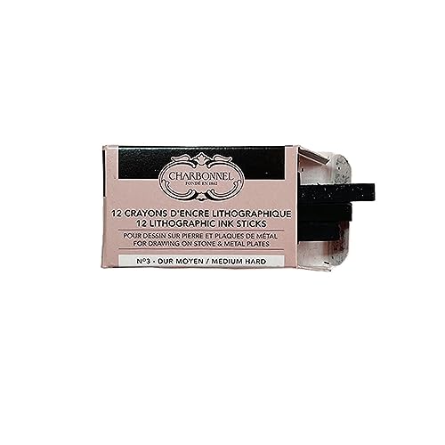 Lefranc Bourgeois Charbonnel Professional Litho Crayons No3 Medium, Set of 12 - style: Litho Crayons No3 Medium, Set of 12