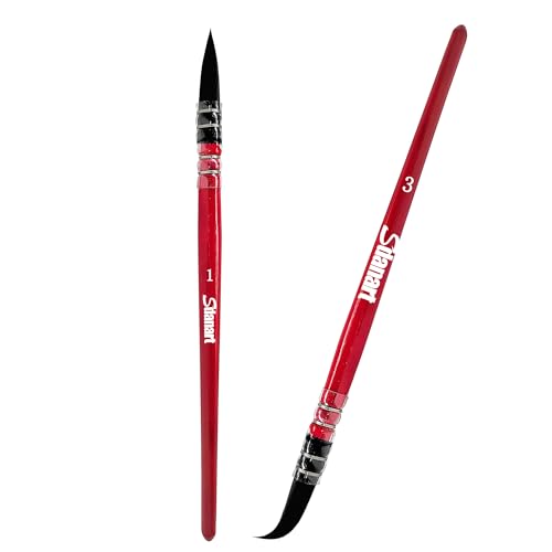 Sdanart Professional Watercolor Paint Brushes，High Performance Paint Brush Set，2 PCS Mop Round Fine Tip Detail Brushes for Acrylic Painting,Watercolor,Oil，Inks，Gouache，Crafts,Artists，Beginners