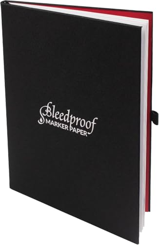 WA Portman A4 Bleedproof Marker Paper Sketchbook for Drawing – 60 Sheets/120 Pages Alcohol Marker Paper Pad with 157 GSM Thick Pages – Durable Sketchbook Hardcover – Ideal Journaling Book for Artists