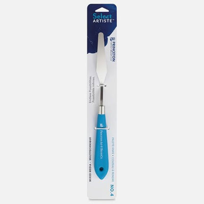 Princeton Select Artiste Palette Knife, Small Long Spade, Satin Turqouise Handle, No. 4, Metal, 1 Count - style: Small Long Spade No. 4
