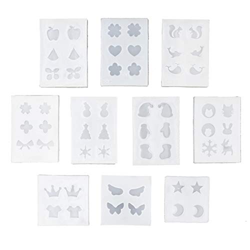 Silicone Mold for Resin Ear Stud Casting - Earrings molds Charms Casting Mould- Epoxy Resin Jewels Shapes to Mold
