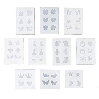 Silicone Mold for Resin Ear Stud Casting - Earrings molds Charms Casting Mould- Epoxy Resin Jewels Shapes to Mold