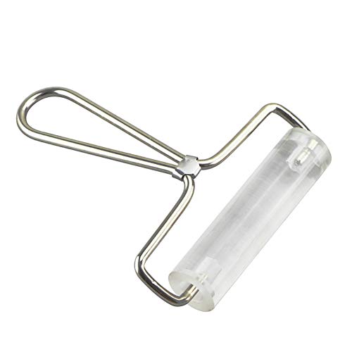 Clear Non Stick Acrylic Clay Roller Clay Rolling Pin with Steel Handle Polymer Clay Sculpture Tools