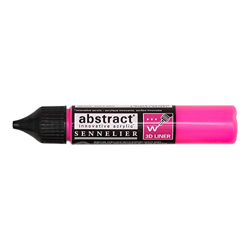 SENNELIER Abstract Acrylic Liner, 27ml, Fluorescent Pink, (10-121301-654) - color: Fluorescent Pink, size: 27ml