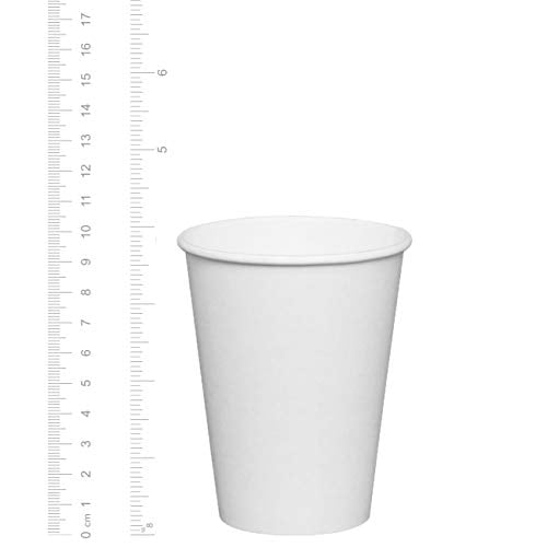 GUSTO 12 oz Disposable White Paper Cups [300 Count] Hot Coffee Cups | Eco-Friendly Material, Rolled Rim for 90 mm Lids, Leak-Proof, Hot or Cold Drinks, No Sleeve Needed - size: 12 oz. - 300