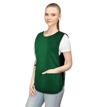 TFTAFAN Cobbler Apron Unisex Waterproof Apron with 2 Deep Pockets Art Smock for Painting Cleaning Artiest Apron work kitchen - color: Green
