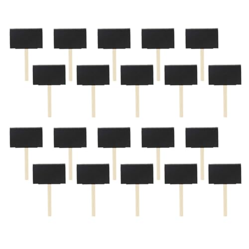 Twenty Pcs Sponge Paint Brush Set Assorted Sizes Wood Handle Foam Brushes for Painting Staining Varnish Craft - size: 7.5cm diameter