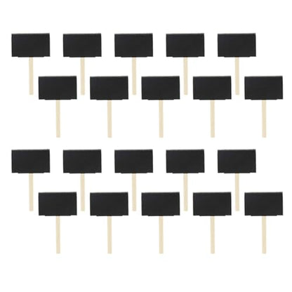 Twenty Pcs Sponge Paint Brush Set Assorted Sizes Wood Handle Foam Brushes for Painting Staining Varnish Craft - size: 7.5cm diameter