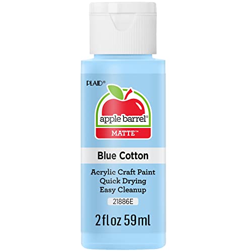 Apple Barrel Blue Cotton paint, 2 oz, 2 Fl Oz - color: Blue Cotton, size: 2 Fl Oz (Pack of 1)