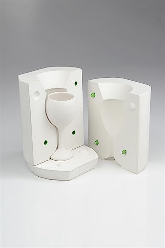 Plaster Mold for Slip Casting Goblet Pottery Mold for Ceramic and Porcelain Clay 6 oz Capacity