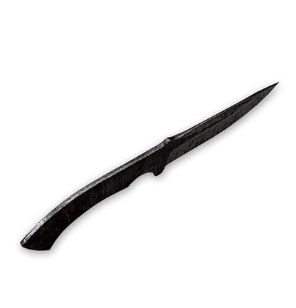 Custom Hand Forged Damascus Steel Blank Blade Knife Making Kit Hunting Knife Leather sheath, Pin, Scale, Camping Blade Damascus Blade Billet Handmade Knives Making Supply (BK-K) - color: BK-K